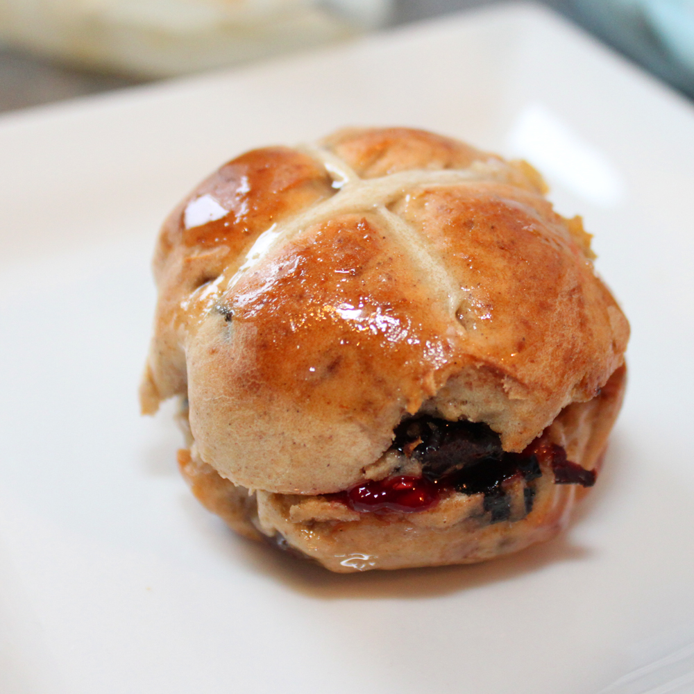 hot-cross-muffin-split-with-jam